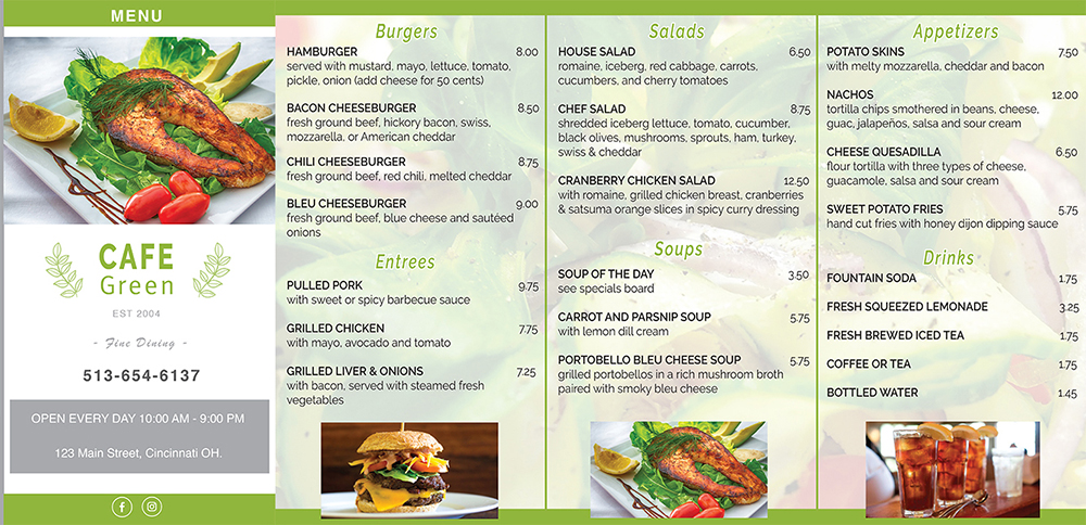 menu design1